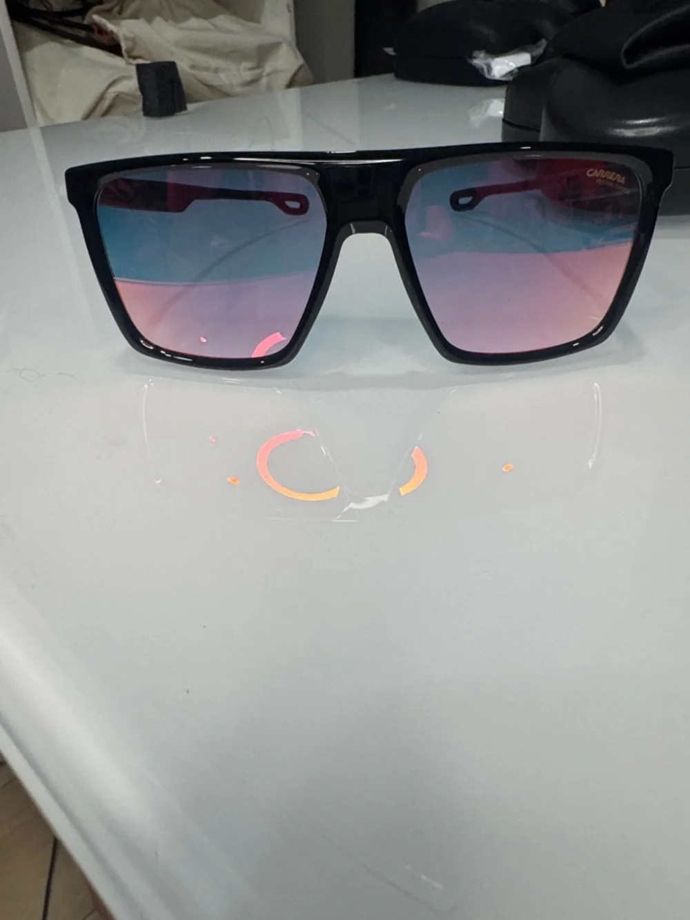 Carrera Festival Sunglasses with Pink-Orange Mirrored Lenses